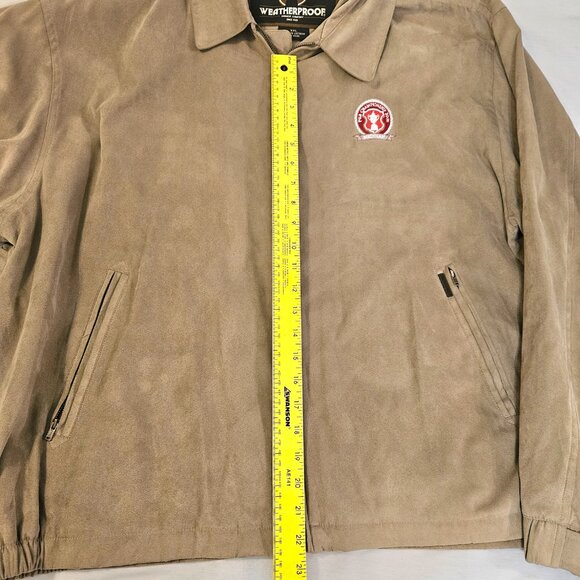 PGA Champions Tour Full Zip WEATHERPROOF Golf Jacket Mens Size XXL 2XL Tan - Picture 6 of 16